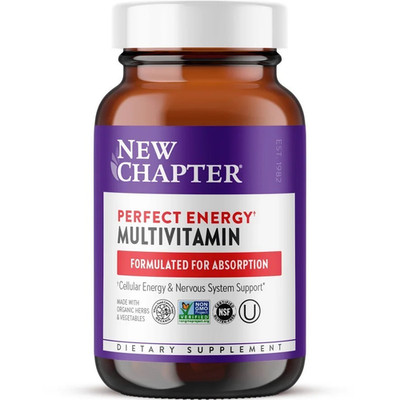 New Chapter Perfect Energy Multivitamin Tablets 96 Count, Non-GMO, Cellular Sup 