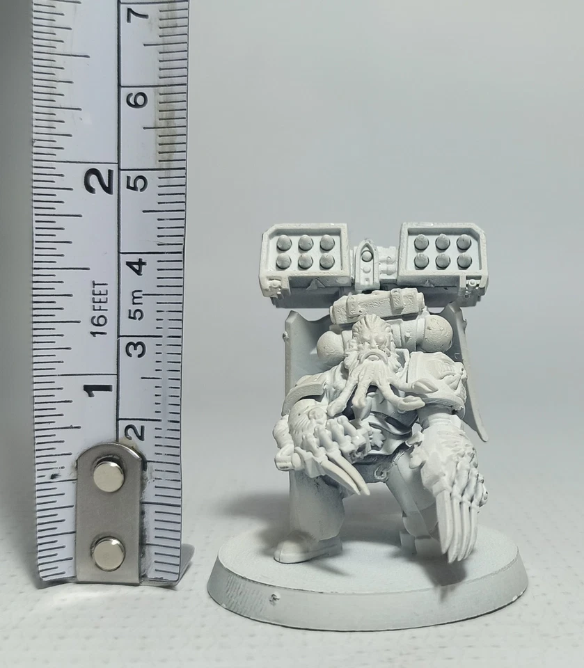WARHAMMER 40K SPACE WOLVES WOLF GUARD TERMINATOR MINIATURE ASSEMBLED PRIMED - Image 2 of 4
