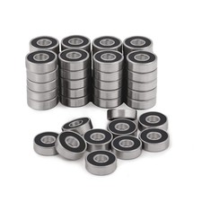 50 Pack 608-2RS Bearings 8x22x7mm Double Rubber Seals and ABEC-3 Precision Gr...