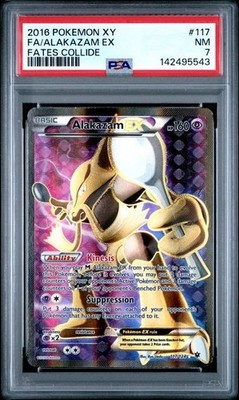 2016 POKEMON XY ALAKAZAM EX FULL ART FATES COLLIDE 117 PSA 7 | eBay
