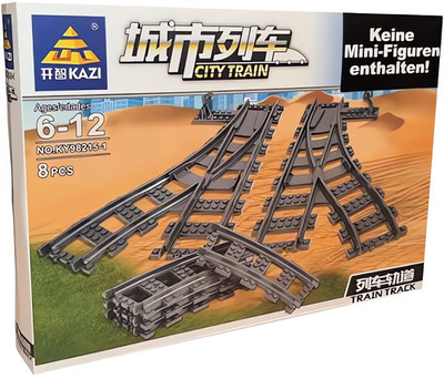 Sembo KY98215-1 Kazi Eisenbahn Schienen-Set mit Weichen Modellbahn Zubehör