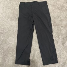 Nike Golf Pants Men  s 38x32 Black Dri Fit Flat Front Stretch 472532-010