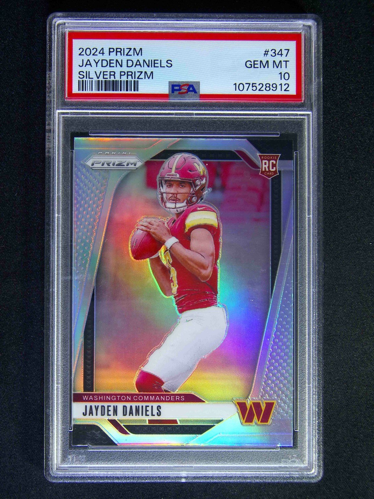2024 Panini Prizm Jayden Daniels #347 RC Rookie Silver PSA 10