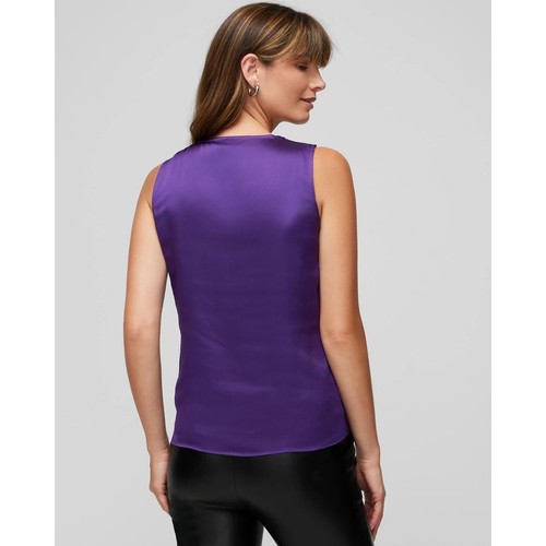 Canotta smanicata STARK x Silky Sylvie viola FA24-1512xSIL NUOVA CON ETICHETTE XS XSmall - Foto 2 di 6