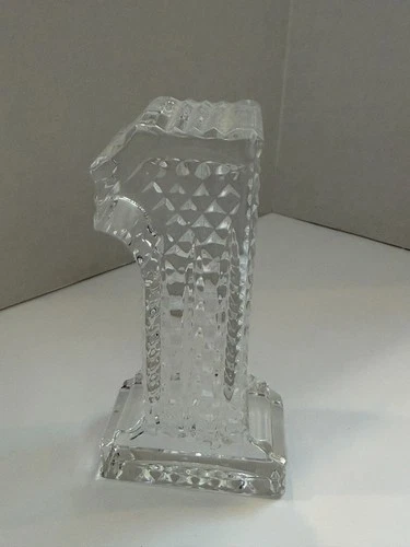 Vintage Waterford Crystal Number One #1 Paperweight Ireland
