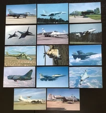 AVIATION Airplane Collection 14 Different Full Color Glossy Postcards