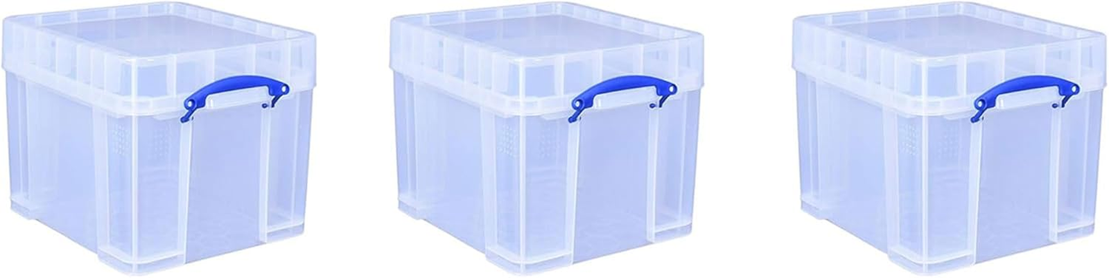 Plastic Storage Bonus Pack 3X35 Litre Clear with XL Lid Clear