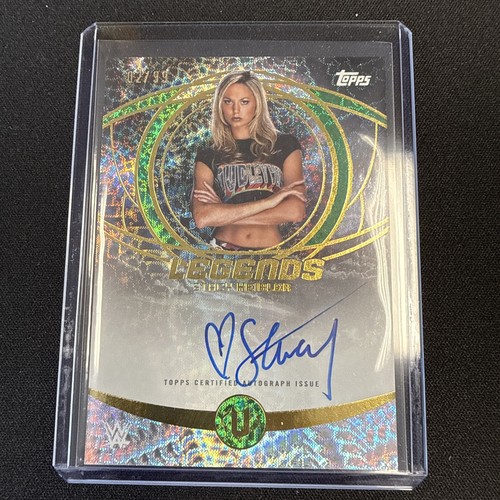 2025 Topps Universe WWE - Trish Stratus - Legends Auto Green Electric #/99