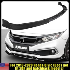For 2017-2020 Honda Civic Glossy Front Bumper Body Kit Spoiler Lip Sedan 4-door For 2017-2020 Honda Civic Glossy Front Bumper Body Kit Spoiler Lip Sedan 4-door