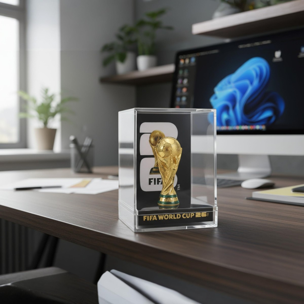 Official FIFA World Cup 2026 Edition - 3 Inch 3D Trophy Inside a