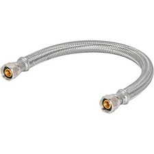 16 Inch Flexible Faucet Connector 3/8 x 3/8 Inch Compression Braided Stainless