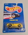 Vintage Hot Wheels Ferrari 250 Yellow 1991 Blue Card Collectors No. 117
