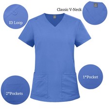 2025 Comfortable Breathable Ligthweight Flare-Pant Nursing Medical Scrub Set