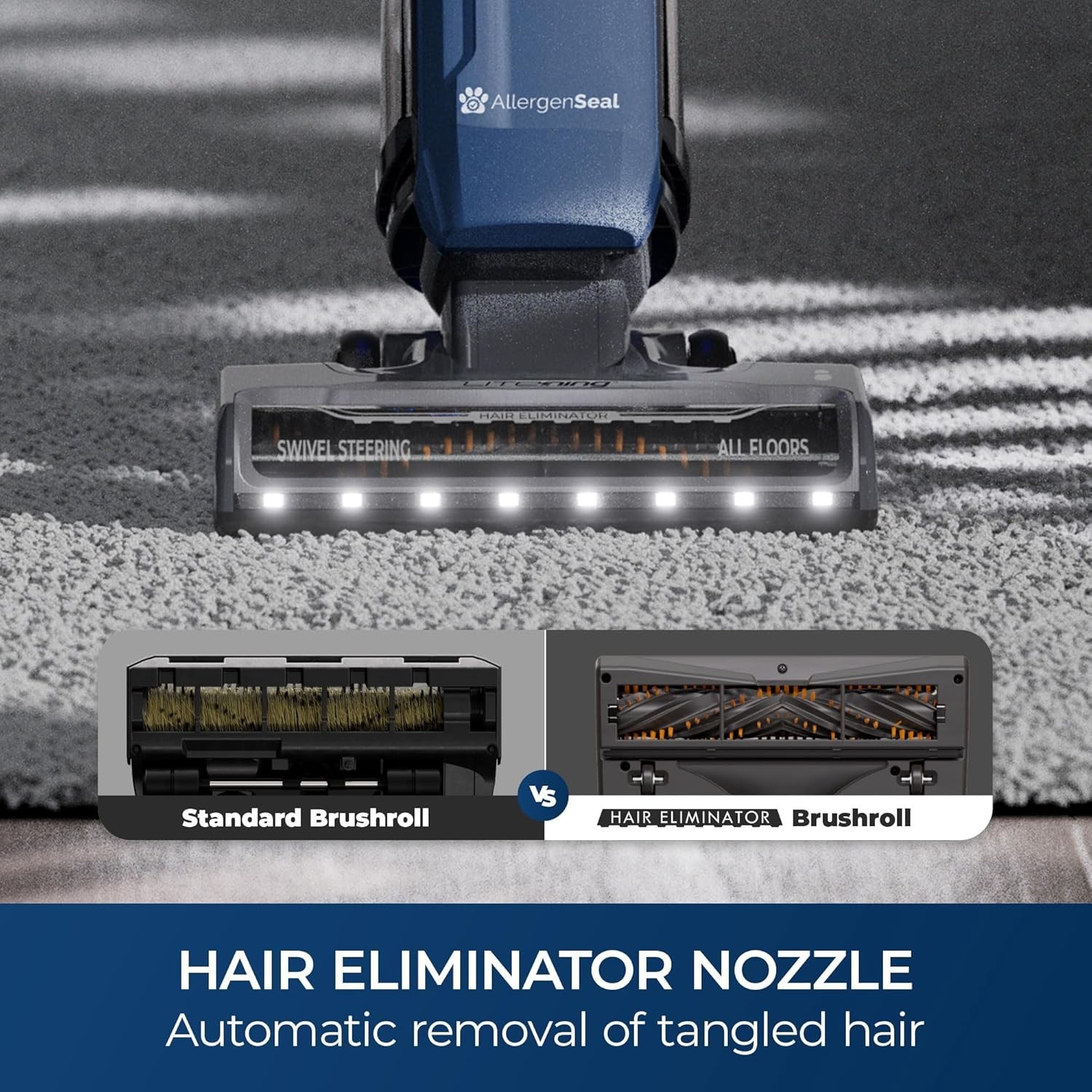 CU5001 Litening Cordless Upright Vacuum – Lift-Up, Hair-Eliminator Nozzle, HEPA