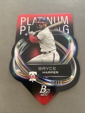 BRYCE HARPER 2023 Bowman PLATINUM PLATING RED DIE CUT #PPD-19 /10 PHILLIES RARE!