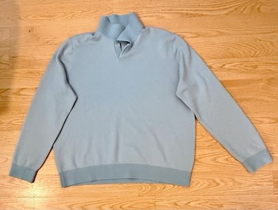 Vince Johnny Collar Wool Cashmere Sweater XL Lightweight Pullover RARE COLOR