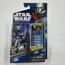 STAR WARS THE CLONE WARS CW52 CLONE COMMANDER COLT 3.75  figure Hasbro 2011 2010
