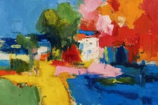 🖼️ Landscape No.108 Hans Hofmann Inspired |36x24 "| Fine Art Museum Print | H4