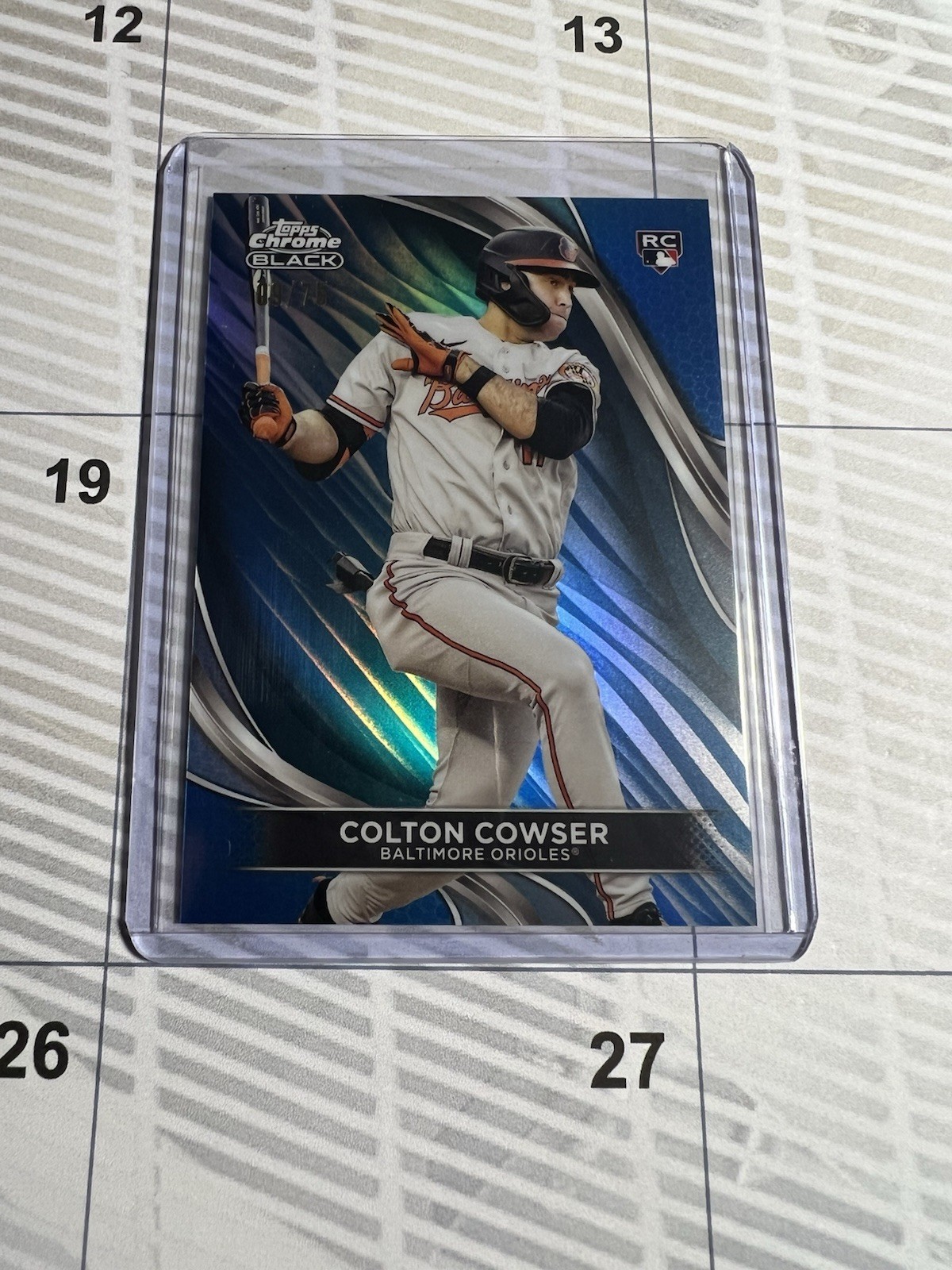 2024 Topps Chrome Black - Colton Cowser #70 Blue Refractor /75 (RC)