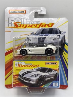 New 2019 Matchbox Superfast 50th Anniversary '16 Corvette Stingray pearl white