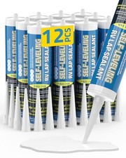 PAULINN RV Roof Sealant 12 Packs, Self Leveling Lap Sealant White, Roof Repair f