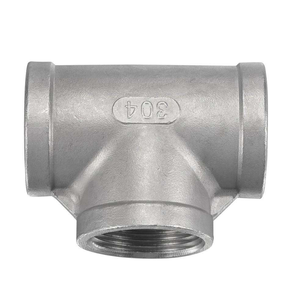 2 Pcs, 2" 150 Female NPT Tee Cast 304 Stainless Steel Pipe Fitting - Image 3 of 4