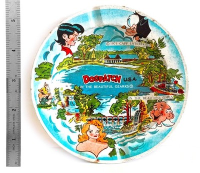 Vintage Lil' Abner Tin Litho 5.5'' Souvenir Ashtray (Circa 1975) By Al Capp