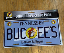 Buc-ees Tennessee Collectible License Plate Tag Decorative- Brand New- Full Size