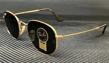 RAY BAN RB3548N 001 Gold Hexagonal 54 mm Unisex Sunglasses