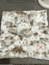 Demdaco Baby Cow  Moo Means Love You  Brown White Soft Plush Security Blanket