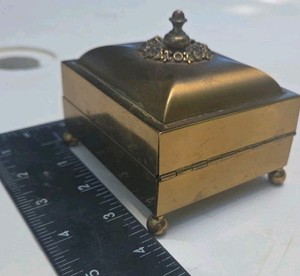 Gold Tone Jewerly Box Vintage