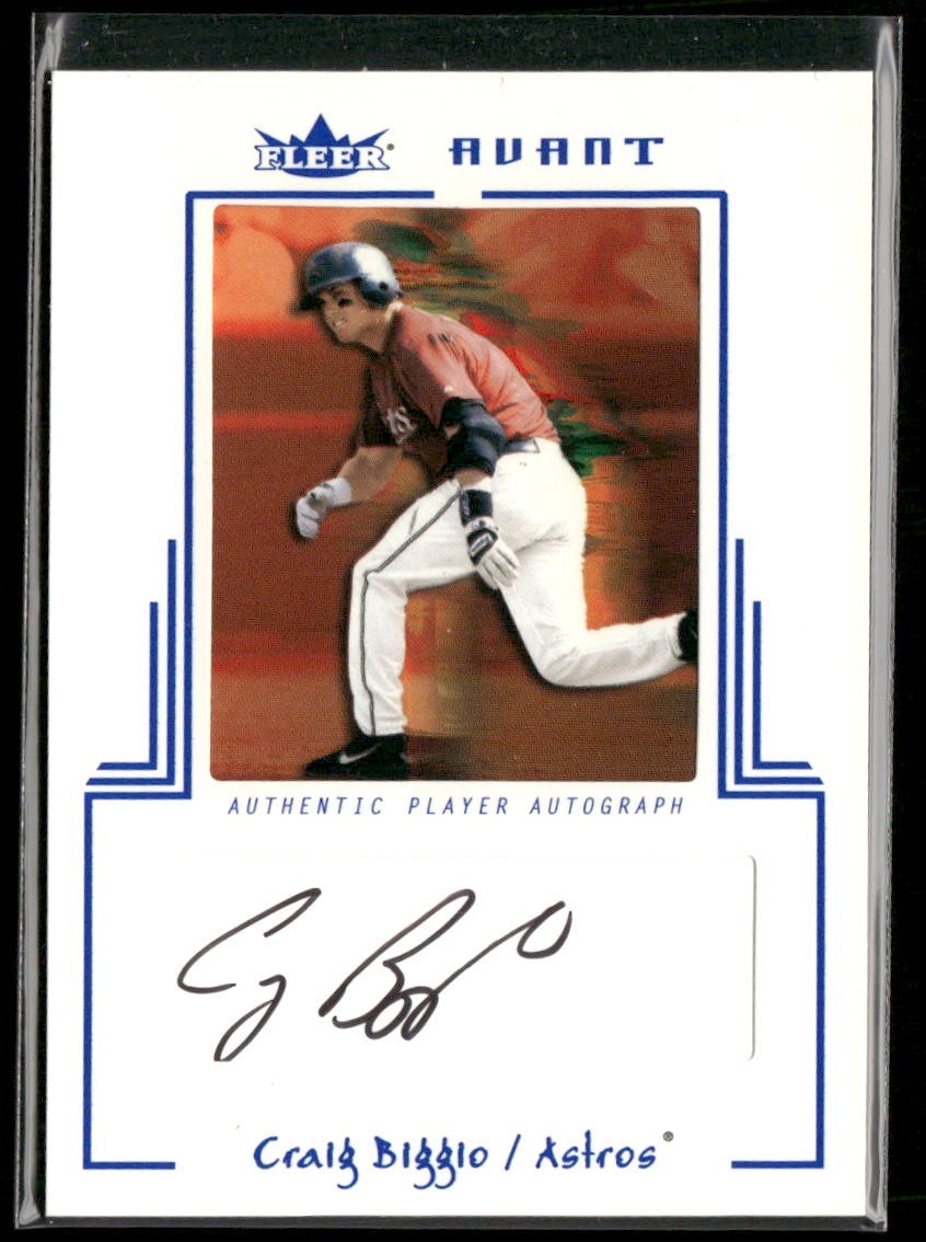 2003 Fleer Avant Craig Biggio Auto /250 Astros On Card Autograph