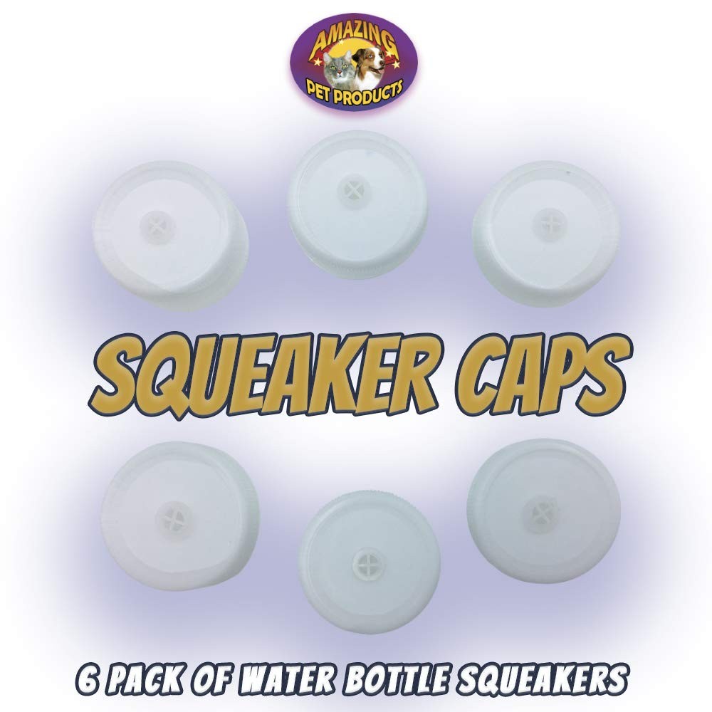 6 Pack of Squeaker Caps for Amazing Pet Bottle Shaggies Fits Most Plastic Bottle