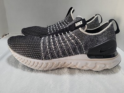 Nike React Phantom Run Flyknit 2 Black White CJ0277-003 Women's Sz 11.5 Sneakers
