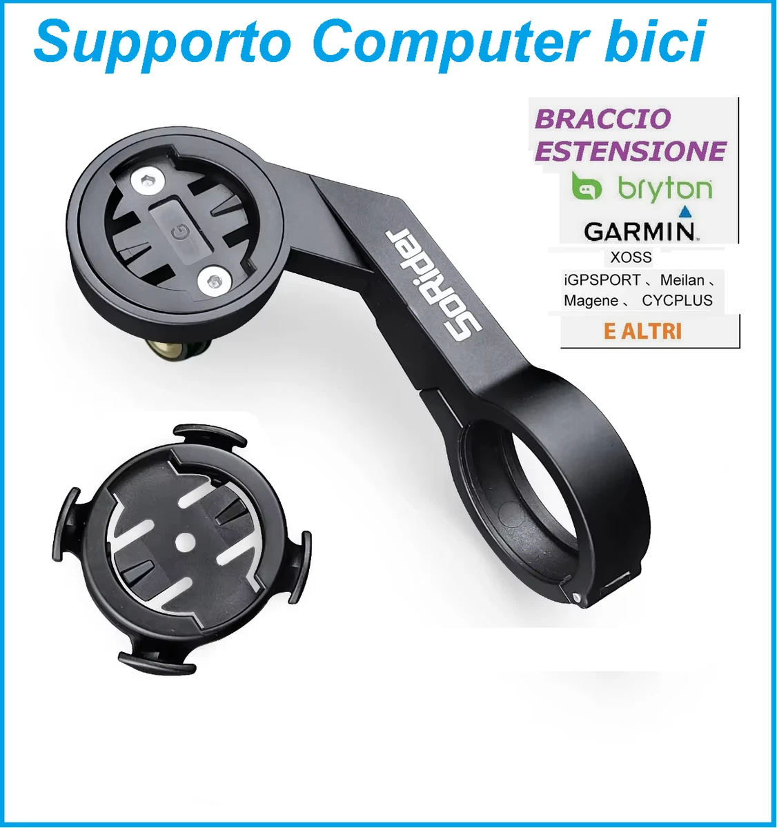 Supporto Per Bicicletta Per GPS Garmin – 3 Pezzi, Attacco Manubrio - 2