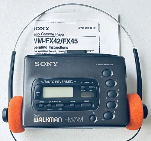 SONY Walkman WM-FX41 AM/FM Cassette Player - New Belt - Reconditioned!