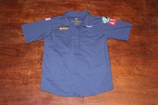 Boy Scouts of America BSA Youth Shirt Blue Medium Vented Short Sleeve