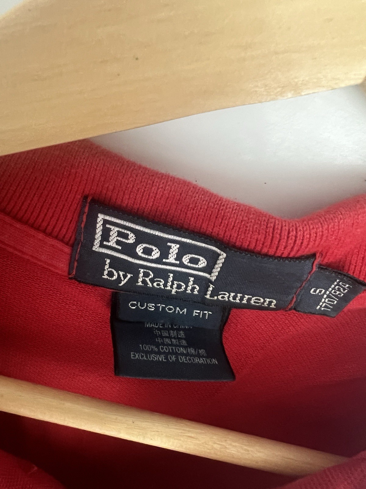 POLO RALPH LAUREN Logo Red Soft Cotton knit Polo Top  Size S thumbnail 3