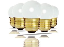 S3607 5 Pack Incandescent Lamp; Decorative; 7.5 Watt S11 Incandescent;