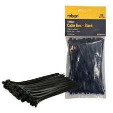 Cable Ties 100mm x 2.5mm Black Pack of 100 Strong Nylon for Home Office Use