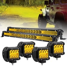 2x10inch 450w Led Light Bar Combo4x 4in Pods Kit For Jeep Truck Suv Atv 4wd 2x10inch 450w Led Light Bar Combo4x 4in Pods Kit For Jeep Truck Suv Atv 4wd