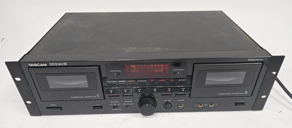 Tascam 202 MKIII Dual Analog Multi Track Cassette Recorder AS IS Needs Belts