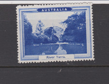 Australia "Il nostro bellissimo impero" poster timbro/etichetta (fiume Yarra)