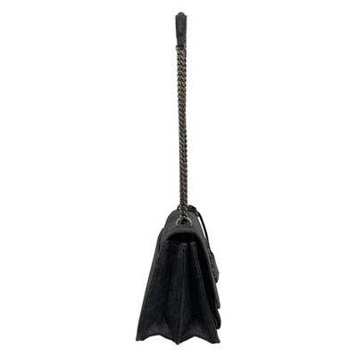 SAINT LAURENT PARIS Sunset Medium 442906 Black Denim Shoulder Bag