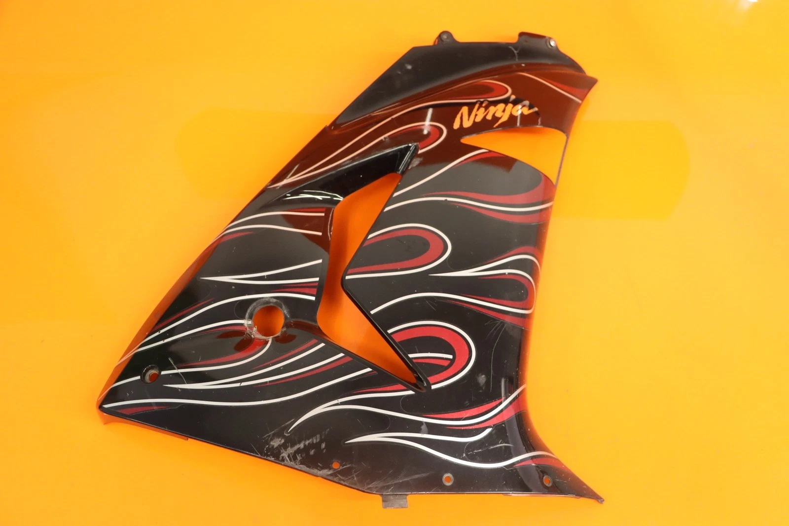2006-2007 KAWASAKI NINJA ZX10R OEM RIGHT MID UPPER SIDE FAIRING COWL PLASTIC