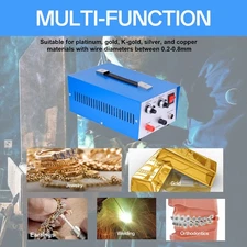 110V 300W 30A Professional Precise Jewelry Spot Welder With Foot Pedal, Blue