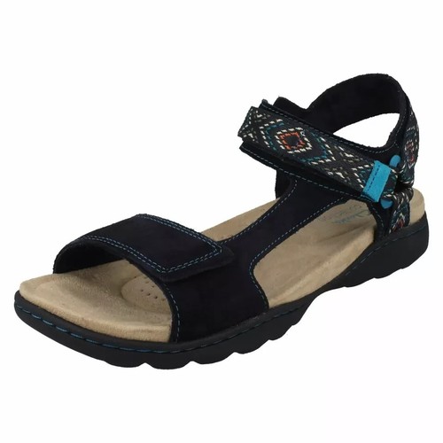 *VERKAUF* Damen Clarks Amanda Step Wildleder Flach Geh Sandalen - Picture 11 of 19