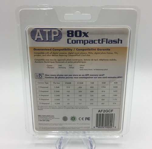 ATP 2GB Compact Flash 80X High Speed (AF2GCF) - Picture 2 of 2