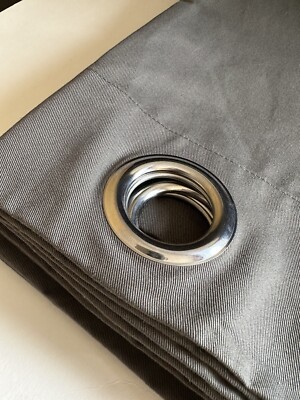 IKEA Merete Curtains Pair Room Darkening Dark Gray 57 W X 65 L Grommets