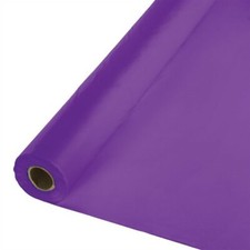 Amethyst Plastic Tablecloth 100-foot Roll Touch of Color Purple Tableware